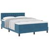 vidaXL Postel s boxspringem s matrac&iacute; Tmavě modr&aacute; 140 x 200 cm samet