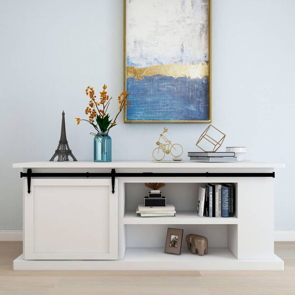 vidaXL Kov&aacute;n&iacute; pro posuvn&eacute; dveře skř&iacute;ně uhl&iacute;kov&aacute; ocel 200 cm