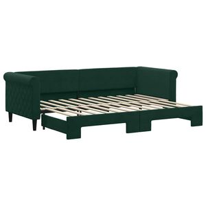 vidaXL V&aacute;lenda s přist&yacute;lkou tmavě zelen&aacute; 80 x 200 cm samet