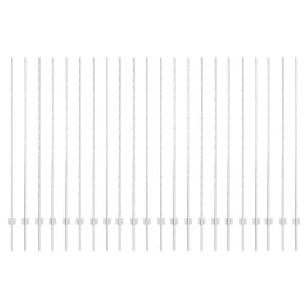 vidaXL Plotov&yacute; sloupek. 44 pcs Stř&iacute;brn&aacute; 200 cm Ocel