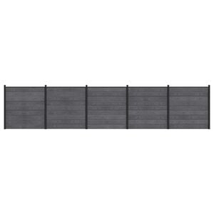 vidaXL Sada plotů 5 ks 872 x 186 cm WPC a hlin&iacute;k &Scaron;ed&aacute;