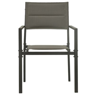 vidaXL Zahradní židle 2 ks textilen a ocel šedé a antracitové