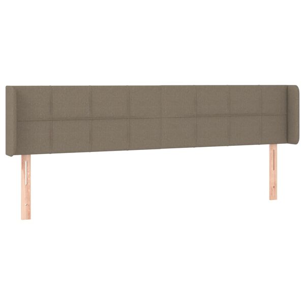 vidaXL Čelo postele typu u&scaron;&aacute;k taupe 163 x 16 x 78/88 cm textil