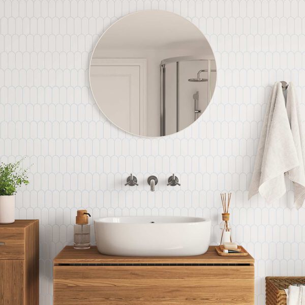 vidaXL Dekorativn&iacute; samolepky 10 pcs B&iacute;l&aacute; 30 x 30 x 0,8 cm