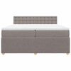 vidaXL Box spring postel s matrac&iacute; taupe 200x200 cm textil