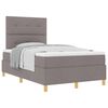 vidaXL Postel s boxspringem s čelo Taupe 120 x 190 cm textil
