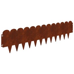 vidaXL Okraj tr&aacute;vn&iacute;ku 20 pcs 103 x 25 cm Ocel Rezav&aacute;