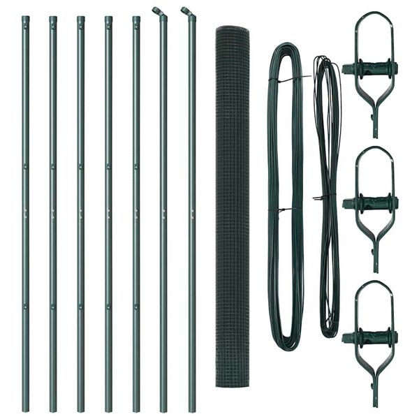 vidaXL Plot s př&iacute;spěvky Zelen&aacute; 1.5 x 10 m Ocel