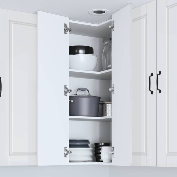 vidaXL Kuchyňsk&aacute; skř&iacute;ň s polic&iacute; Vysoce leskl&aacute; b&iacute;l&aacute; 57 x 57 x 100 cm