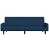 vidaXL 2místná rozkládací pohovka modrá samet