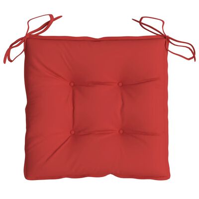vidaXL Podušky na židli 4 ks 40 x 40 x 7 cm oxfordská látka červené