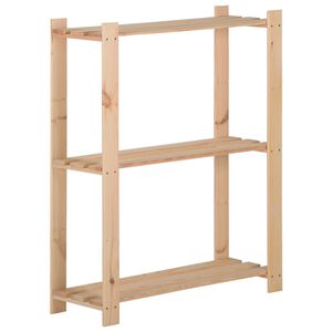 vidaXL &Uacute;ložn&yacute; reg&aacute;l se 3 policemi 60 x 28,5 x 90 cm masivn&iacute; borovice