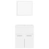 vidaXL Set koupelnového nábytku bílý dřevotříska
