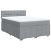 vidaXL Box spring postel s matrac&iacute; světle &scaron;ed&aacute; 140 x 190 cm textil