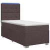 vidaXL Postel boxspring s matrac&iacute; Tmavě hněd&aacute; 90 x 190 cm Textil