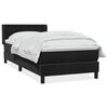 vidaXL Box spring postel s matrac&iacute; čern&aacute; 100x220 cm samet
