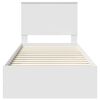 vidaXL R&aacute;m postele s čelo B&iacute;l&aacute; 90 x 190 cm kompozitn&iacute; dřevo