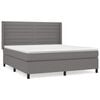 vidaXL Box spring postel s matrac&iacute; tmavě &scaron;ed&aacute; 180x200 cm textil