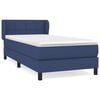 vidaXL Box spring postel s matrac&iacute; modr&aacute; 100 x 200 cm textil
