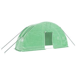vidaXL Sklen&iacute;k s ocelov&yacute;m r&aacute;mem zelen&yacute; 12 m&sup2; 6 x 2 x 2,85 m