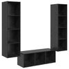 vidaXL Sestava TV skř&iacute;něk N&aacute;stěnn&yacute; 3 pcs Čern&yacute; dub kompozitn&iacute; dřevo