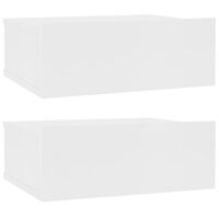 vidaXL Nástěnné noční stolky 2 ks bílé 40 x 30 x 15 cm dřevotříska