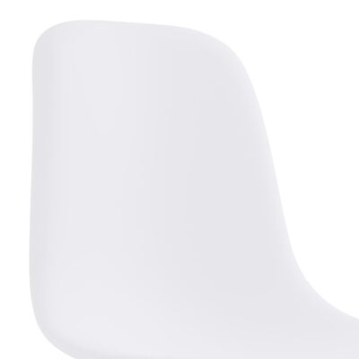 vidaXL Jídelní židle 4 ks bílé plastové