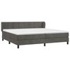 vidaXL Box spring postel s matrac&iacute; tmavě &scaron;ed&aacute; 200x200 cm samet