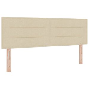 vidaXL LED hlavov&aacute; deska s čelo Kr&eacute;mov&aacute; 144 cm Polyester