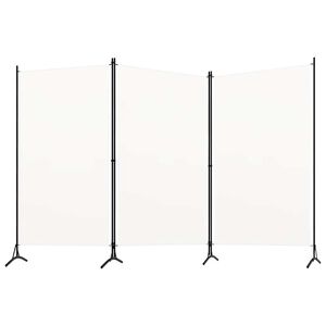vidaXL 3d&iacute;ln&yacute; parav&aacute;n b&iacute;l&yacute; 260x180 cm textil