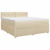 vidaXL Postel boxspring s matrac&iacute; s čelo Kr&eacute;mov&aacute; 180 x 200 cm Textil
