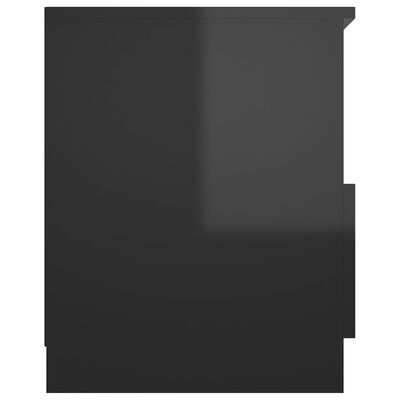 vidaXL Noční stolky 2 ks černé vysoký lesk 40 x 40 x 50 cm dřevotříska