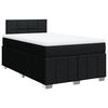 vidaXL Box spring postel s matrac&iacute; čern&aacute; 120x190 cm textil