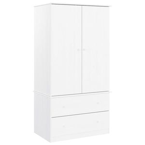 vidaXL &Scaron;atn&iacute; skř&iacute;ň ALTA b&iacute;l&aacute; 90 x 55 x 170 cm masivn&iacute; borov&eacute; dřevo