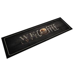 vidaXL Kuchyňsk&yacute; koberec omyvateln&yacute; K&aacute;va n&aacute;pis 45 x 150 cm samet