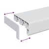 vidaXL Parapet okna B&iacute;l&aacute; 140 x 15 x 4,5 cm PVC
