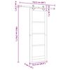 vidaXL Posuvn&eacute; dveře ORKDAL Hněd&aacute; 73,5 x 198,5 cm Masivn&iacute; borov&eacute; dřevo