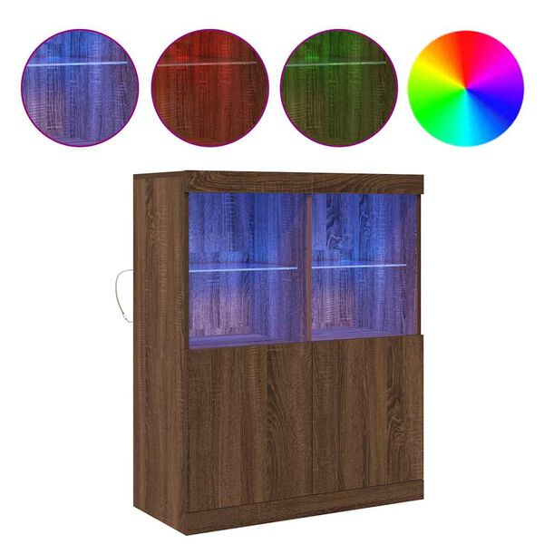 vidaXL Př&iacute;born&iacute;k hněd&yacute; dub 81x37x100 cm kompozitn&iacute; dřevo