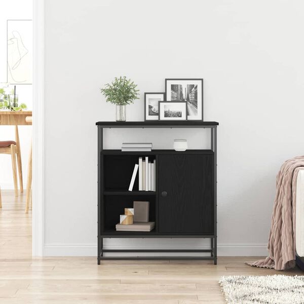 vidaXL Serv&iacute;rovac&iacute; skř&iacute;ň Čern&yacute; dub 69 x 35 x 80 cm kompozitn&iacute; dřevo