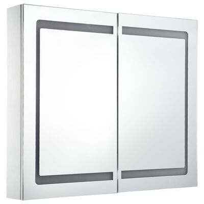 vidaXL LED koupelnová skříňka se zrcadlem 80 x 12,2 x 68 cm