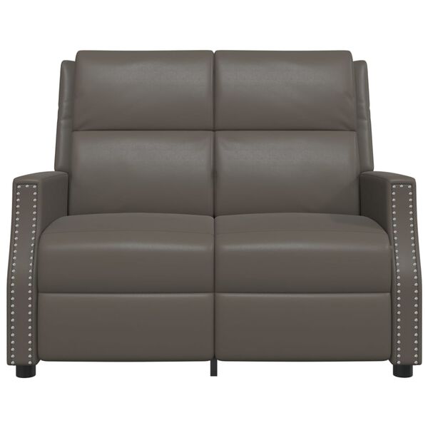 vidaXL 2místné masážní polohovací křeslo šedé umělá kůže