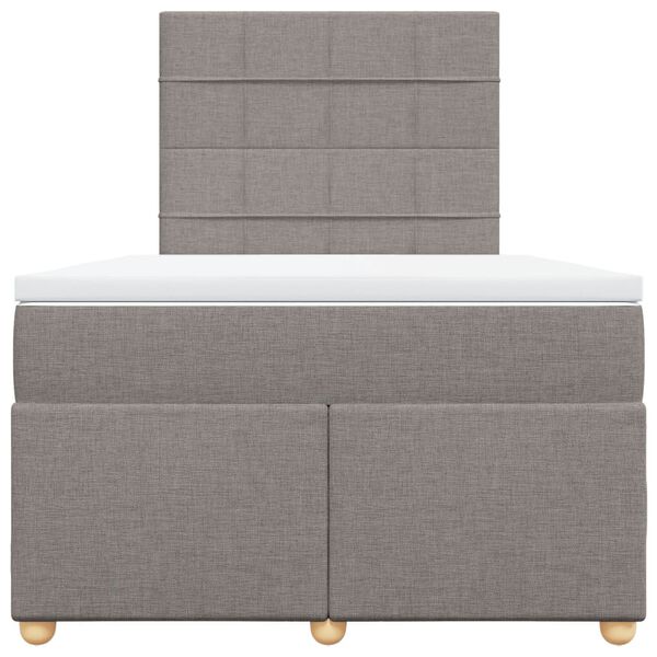 vidaXL Box spring postel s matrac&iacute; taupe 120x190 cm textil