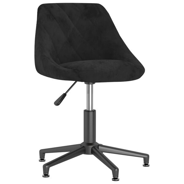 vidaXL Otočn&aacute; j&iacute;deln&iacute; židle čern&aacute; samet