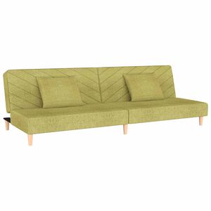 vidaXL 2m&iacute;stn&aacute; rozkl&aacute;dac&iacute; pohovka se 2 pol&scaron;t&aacute;ři zelen&aacute; textil