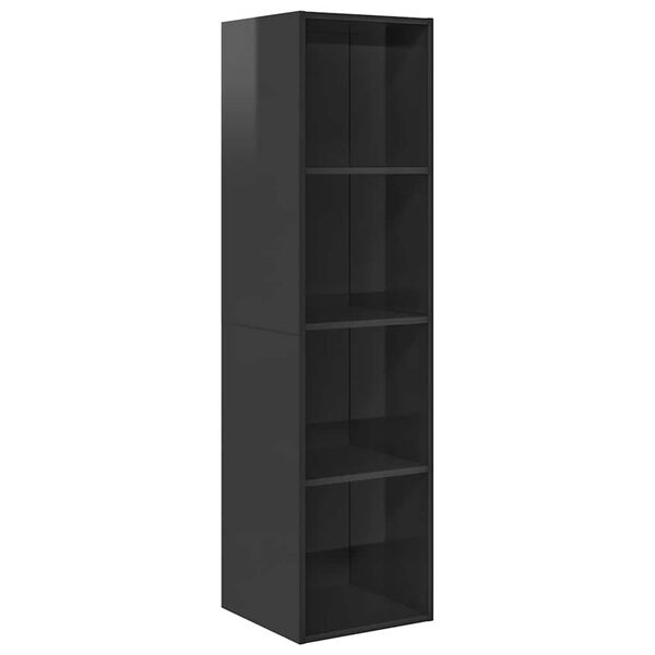 vidaXL N&aacute;stěnn&aacute; TV skř&iacute;ňka &scaron;ed&aacute; vysok&yacute; lesk 37x37x142,5 cm dřevotř&iacute;ska