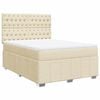vidaXL Box spring postel s matrac&iacute; kr&eacute;mov&aacute; 140x190 cm textil