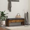 vidaXL Chodbičkov&aacute; lavice s pol&scaron;t&aacute;řem Kouřov&yacute; dub 103 x 38 x 40 cm