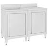 vidaXL Gastro kuchyňsk&aacute; dřezov&aacute; skř&iacute;ňka nerezov&aacute; ocel 120 x 60 x 96 cm