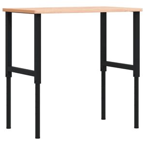 vidaXL Pracovn&iacute; stůl 100 x 60 x (71,5&ndash;98) cm masivn&iacute; buk obd&eacute;ln&iacute;kov&yacute;