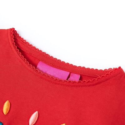 Dětské tričko s dlouhým rukávem červené 92